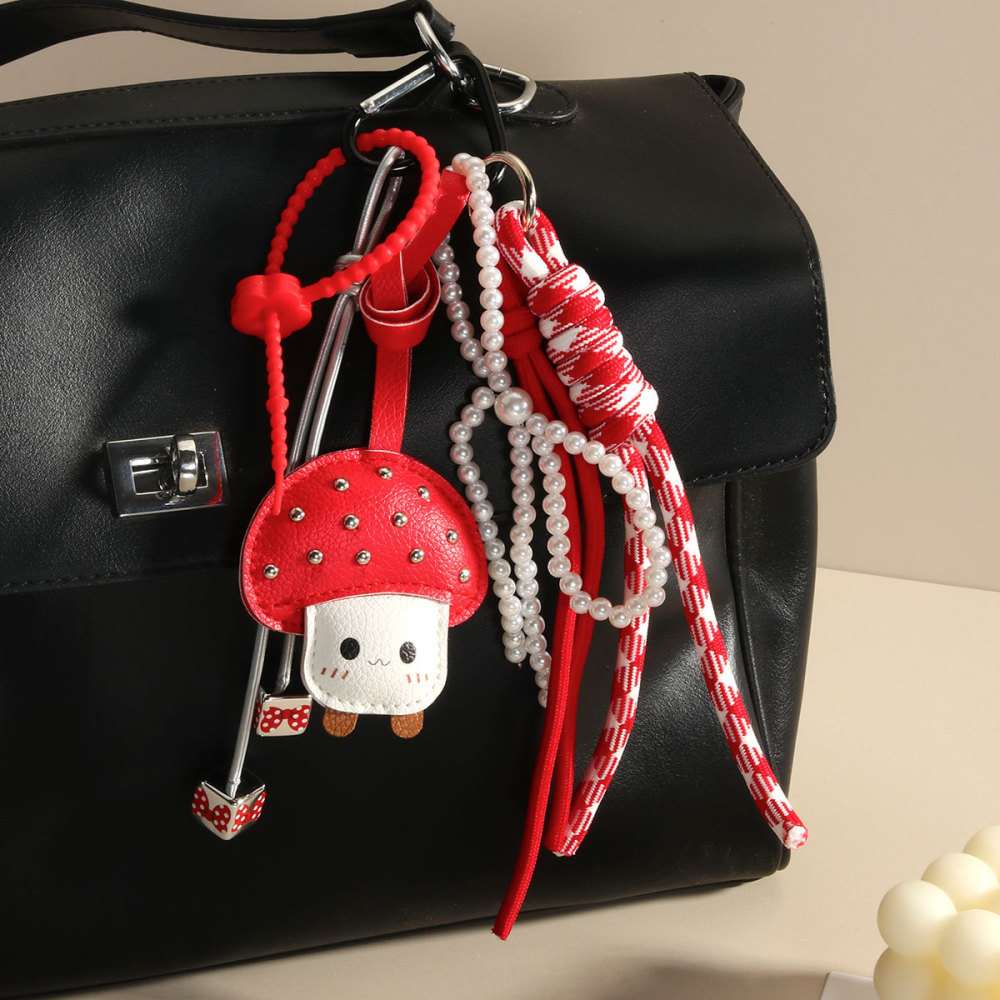 Accessoires Mignons Et Élégants En Forme De Champignon Pour Sac À Main Pour Femme Image5