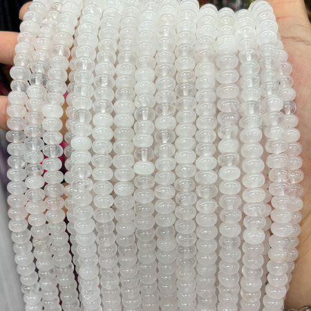 1 chaîne de perles en cristal de roche et quartz, pierres naturelles, perles de bijoux