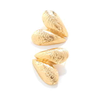 Boucles D'Oreilles À Tige En Alliage En Forme De Coquillage h5 Image5