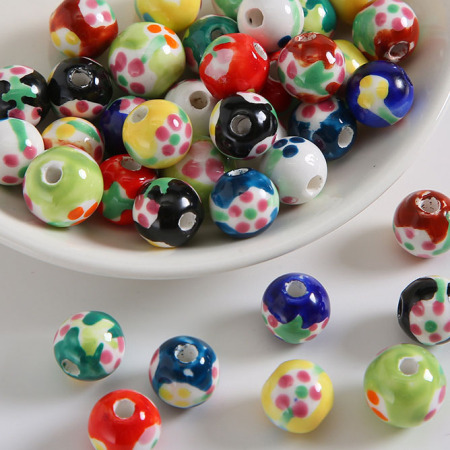1 pièce de perle en céramique pour bijoux à faire soi-même 2