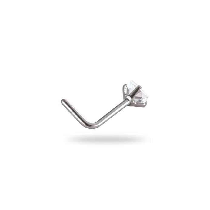 1 Pièce De La Série Simple, Forme Géométrique Simple, En Acier Inoxydable Étanche, Sans Placage, Avec Zircon. Clou De Nez Pour Femme. Image7