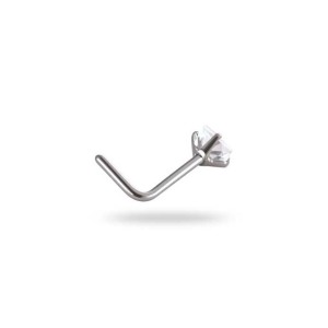 1 Pièce De La Série Simple, Forme Géométrique Simple, En Acier Inoxydable Étanche, Sans Placage, Avec Zircon. Clou De Nez Pour Femme. h5 Image7