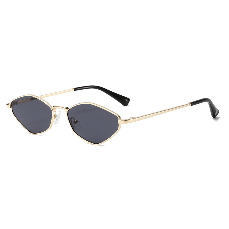 1 Paire De Lunettes De Soleil Simples En Métal De Couleur Unie Pour Femmes Image2