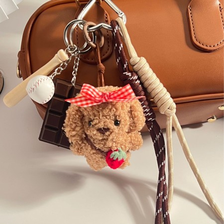 Accessoires pour sacs à main pour femmes : peluche ours en peluche classique et mignonne