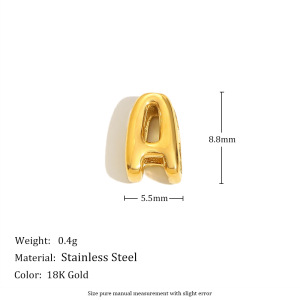 Pendentif Femme Étanche En Acier Inoxydable, Collection Simple Series Diy Fashion Letter h5 Image2