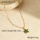Collier fleur verte Image3