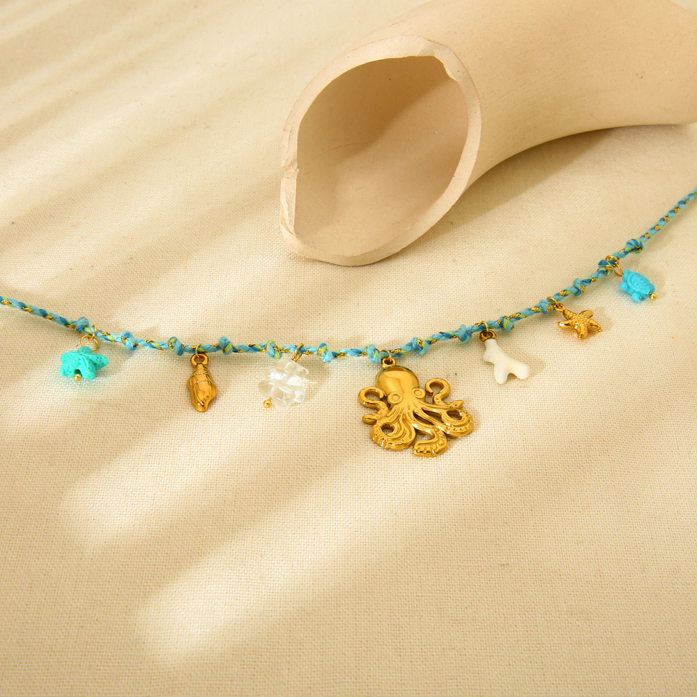 1 Paire De Colliers Pendentifs Tortue Romantiques Pour Femmes, En Acier Inoxydable Étanche Couleur Or Image4
