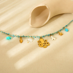 1 Paire De Colliers Pendentifs Tortue Romantiques Pour Femmes, En Acier Inoxydable Étanche Couleur Or h5 Image4