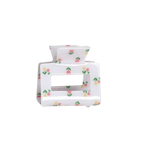 1 Paire De Pinces À Cheveux En Pvc Pour Femme, Série Simple, Motif Floral Décontracté h5 Image4