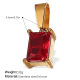 Pendentif en or et zirconium rouge Image9