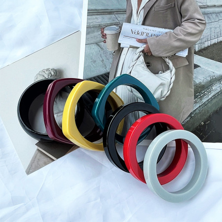 Bracelet vintage en acrylique de couleur unie pour femme, 1 pièce