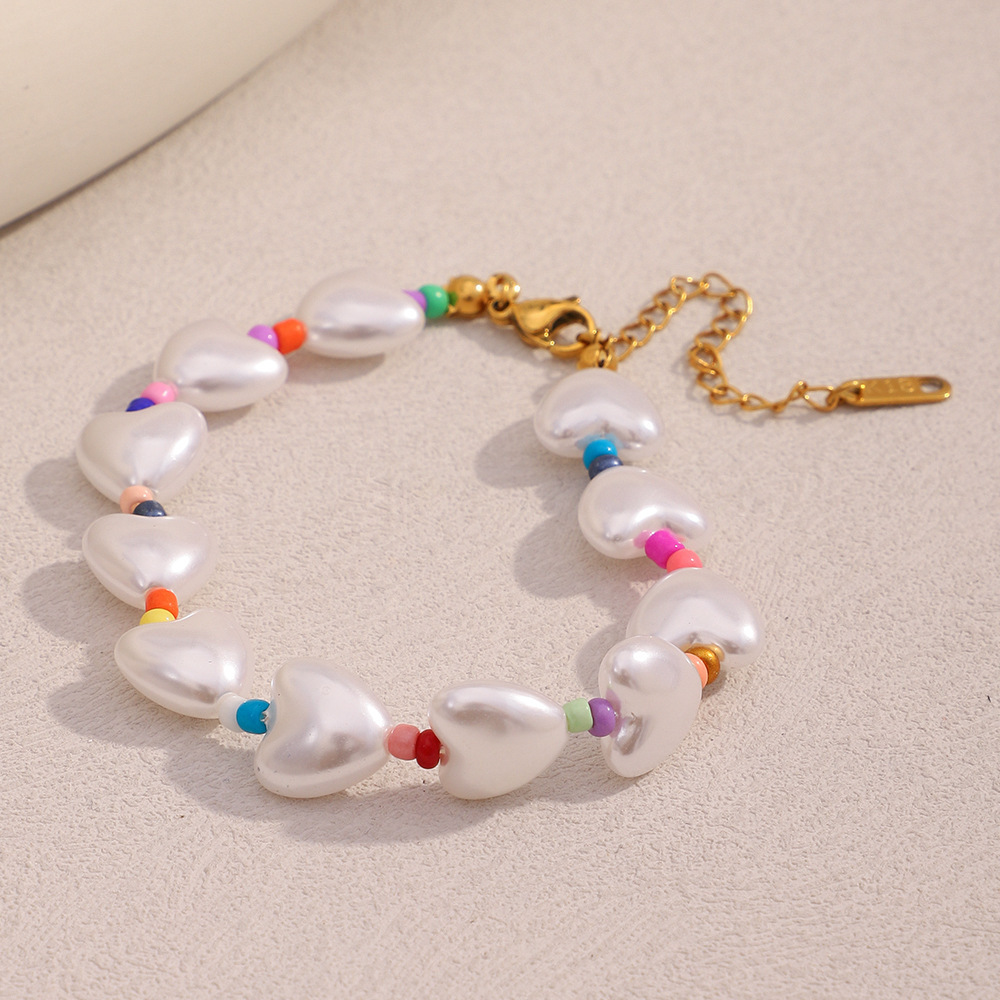 Colliers De Perles En Acrylique Pour Femmes, Série Romantique, Sweet Heart Image4