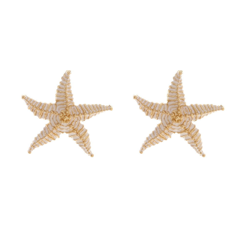 Boucles D'Oreilles À Tige En Alliage Étoile De Mer 