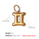 Pendentif Gémeaux en or massif Image5