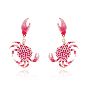 Boucles D'Oreilles Pendantes En Forme De Crabe En Alliage De Vacances h5 Image2