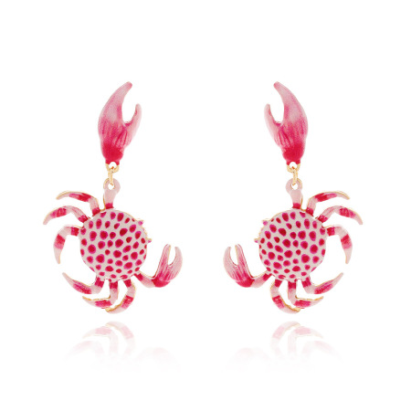 Boucles d'oreilles pendantes en forme de crabe en alliage de vacances 2
