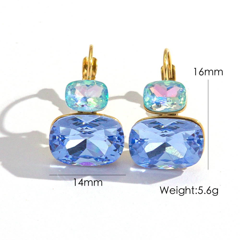 Boucles D'Oreilles De Soirée Pour Femmes, En Acier Inoxydable Gravé, Étanches Et Ornées De Zircon, Collection Luxe. 