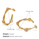 Boucles d'oreilles en or et zircon blanc 