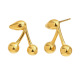 Petites boucles d'oreilles cerises - Or
