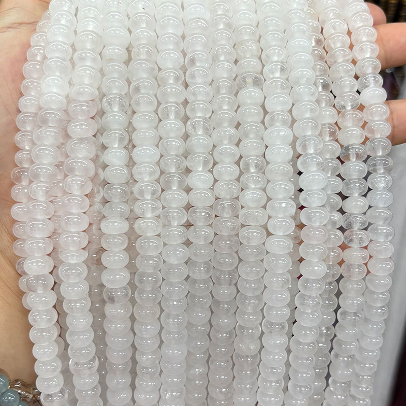 1 Chaîne De Perles En Cristal De Roche Et Quartz, Pierres Naturelles, Perles De Bijoux h5Image2
