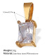 Pendentif en or et zirconium blanc Image10