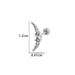 Boucles D'Oreilles Piercing Couleur Or Cuivré Étoile h5 Image2