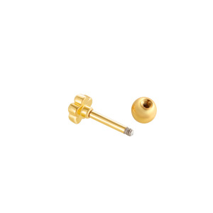 1 Pièce De Boucles D'Oreilles Piercing Pour Femme En Forme De Cœur Simple, Couleur Cuivre Et Or, Zircone h5 Image7