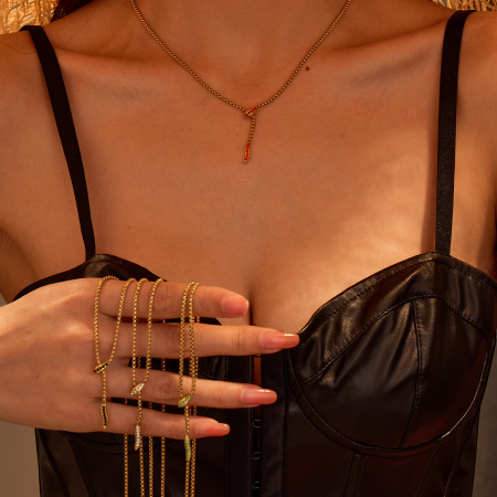 Colliers pendentifs pour femmes, collection Luxe Daily Animal, en acier inoxydable étanche avec zircon