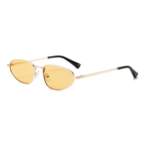 1 Paire De Lunettes De Soleil Décontractées En Métal Pour Femmes, Série Simple h5 Image2
