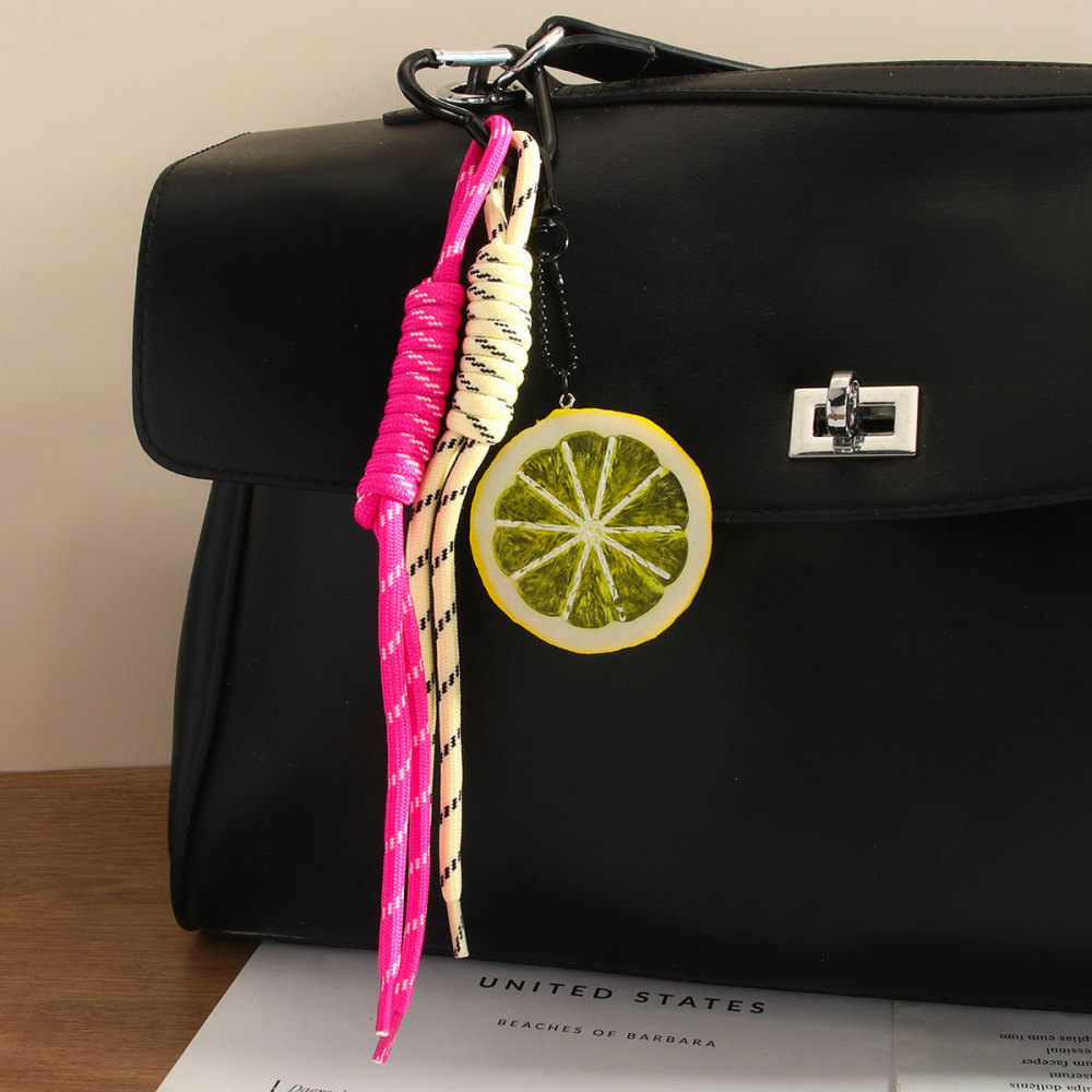 Pendentif De Sac Noué Simple Et Créatif En Forme De Tranche De Citron
