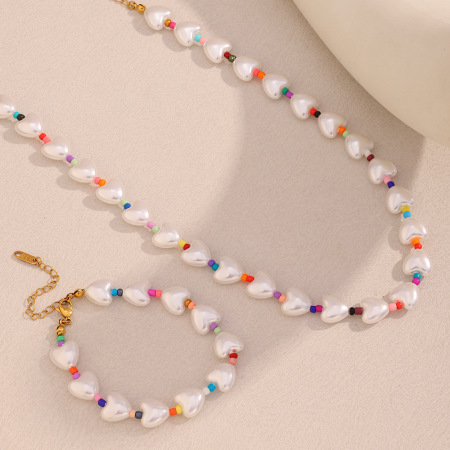 Colliers De Perles En Acrylique Pour Femmes, Série Romantique, Sweet Heart