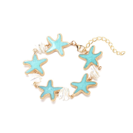 Bracelets à breloques en forme d'étoile de mer en fer