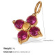 Pendentif en or et zirconium rouge rose Image11