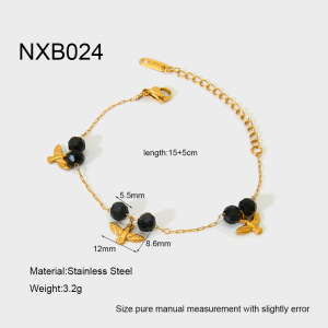 Bracelets Pour Femmes En Acier Inoxydable Étanches, Motif Cerise - Très Tendance h5 