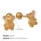 Boucles d'oreilles à tige en or et diamants blancs Image2