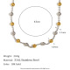 Collier de perles rondes en or à intervalle - Deux couleurs