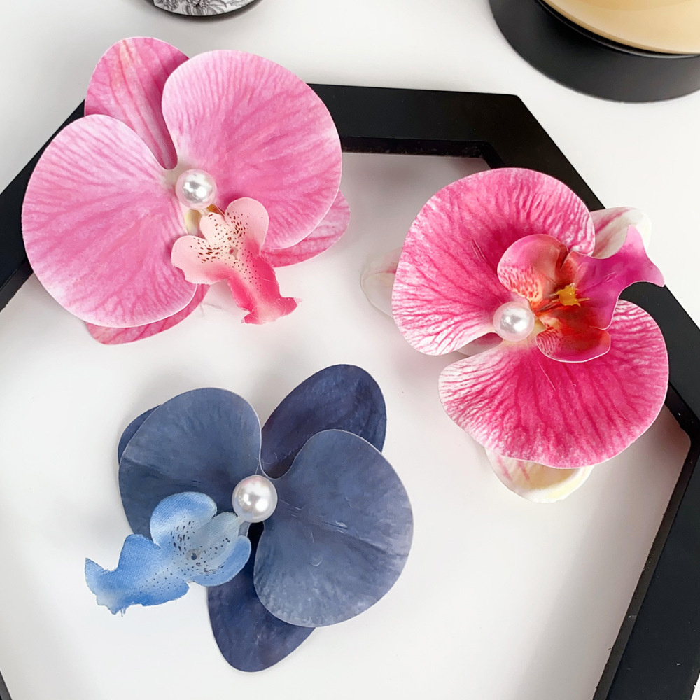 Pinces À Cheveux Pour Femmes En Tissu À Fleurs Douces De La Série Romantique Image4