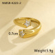 Bague en zircon en forme d'étoile/Taille unique Image4