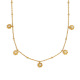 Collier de perles à clip en forme de fleur de zircon - Or 