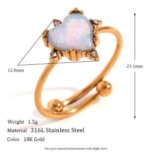 Bague Élégante Et Imperméable En Acier Inoxydable Uni De La Série Luxueuse h5