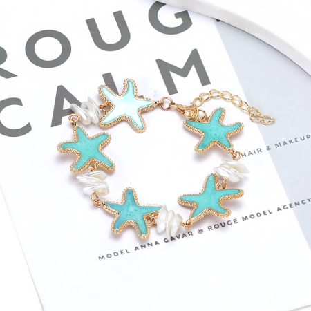 Bracelets à breloques en forme d'étoile de mer en fer 2