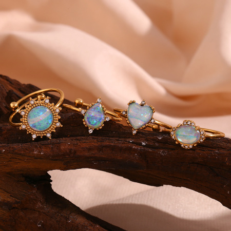 Bague élégante et imperméable en acier inoxydable uni de la série Luxueuse