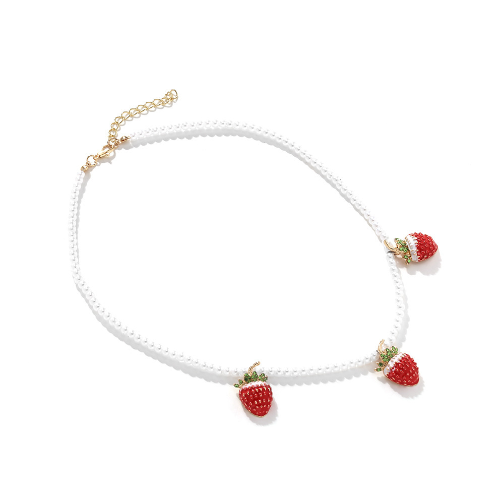 Colliers Pendentifs Fraise En Alliage Mignons Image3