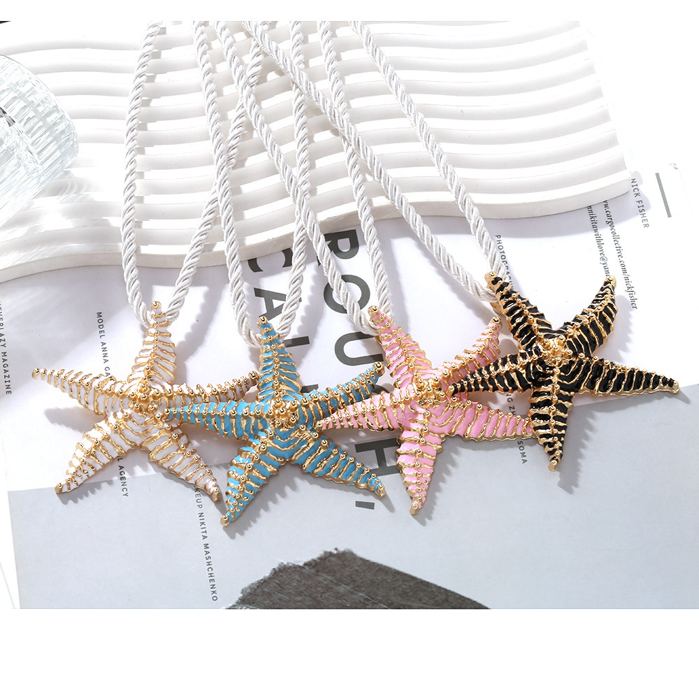 Colliers Pendentifs Étoiles De Mer En Alliage Pour Les Vacances Image4