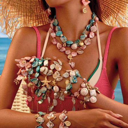 Boucles d'oreilles pendantes géométriques imperméables en acier inoxydable pour femme (1 pièce), motif vacances