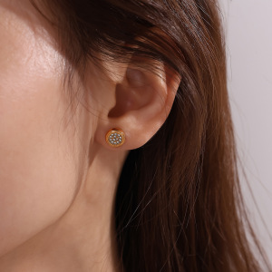 Boucles D'Oreilles Piercing En Acier Inoxydable Étanche Couleur Or h5 Image4