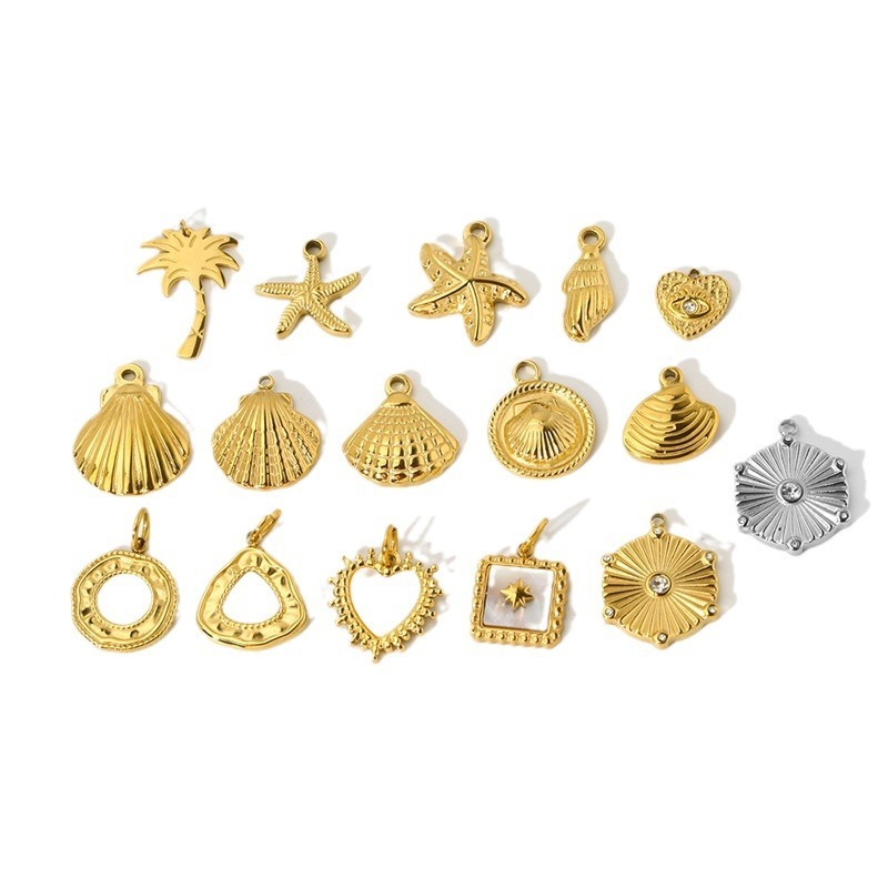 1 Paire De Pendentifs Unisexes Rétro Tortue En Acier Inoxydable Étanche Couleur Or De La Série Classique Image3