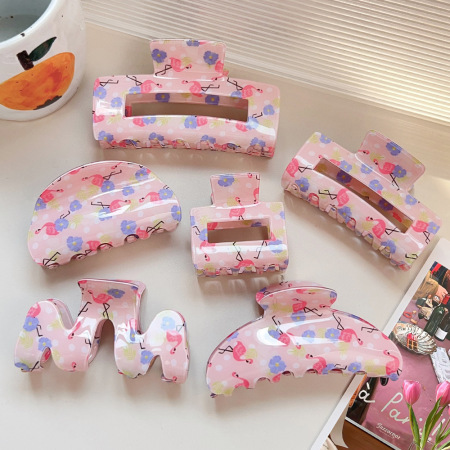 1 Paire De Pinces À Cheveux En Pvc Pour Femme, Série Simple, Motif Animal Décontracté