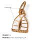 Pendentif goutte d'huile blanche en or Image29