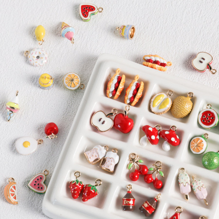 1 pièce de perle de bijoux en alliage de fruits mignons à faire soi-même 2